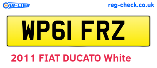 WP61FRZ are the vehicle registration plates.