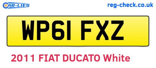 WP61FXZ are the vehicle registration plates.