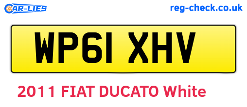 WP61XHV are the vehicle registration plates.