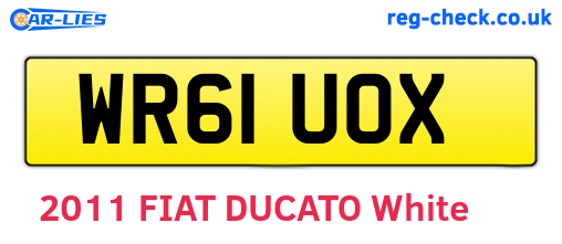 WR61UOX are the vehicle registration plates.