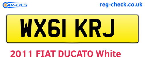 WX61KRJ are the vehicle registration plates.