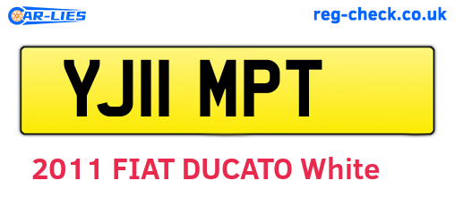 YJ11MPT are the vehicle registration plates.