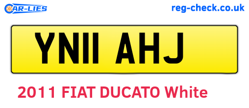 YN11AHJ are the vehicle registration plates.