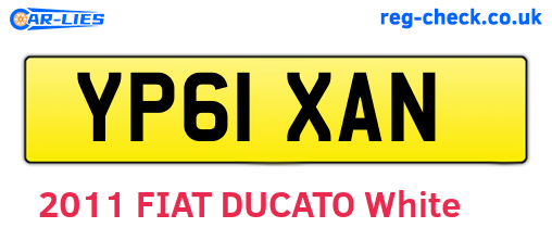YP61XAN are the vehicle registration plates.