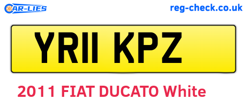 YR11KPZ are the vehicle registration plates.
