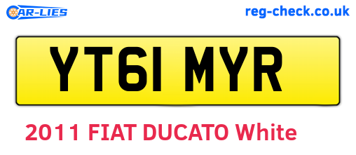 YT61MYR are the vehicle registration plates.