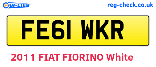 FE61WKR are the vehicle registration plates.