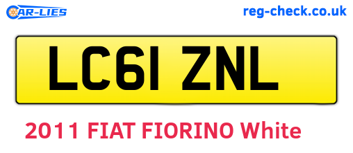 LC61ZNL are the vehicle registration plates.