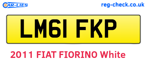 LM61FKP are the vehicle registration plates.
