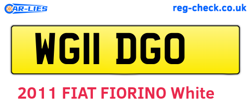 WG11DGO are the vehicle registration plates.