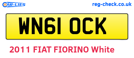 WN61OCK are the vehicle registration plates.