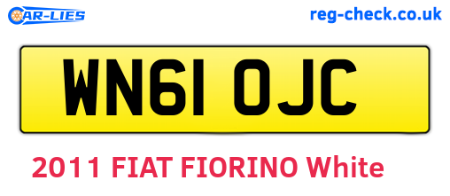 WN61OJC are the vehicle registration plates.