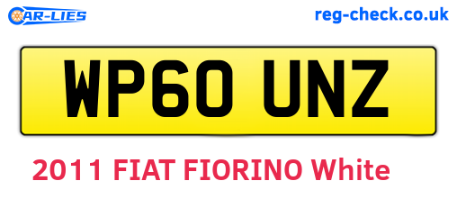 WP60UNZ are the vehicle registration plates.