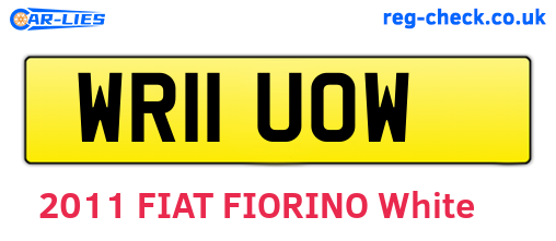 WR11UOW are the vehicle registration plates.