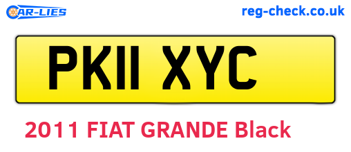 PK11XYC are the vehicle registration plates.