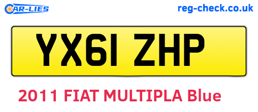 YX61ZHP are the vehicle registration plates.