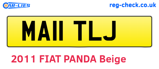 MA11TLJ are the vehicle registration plates.