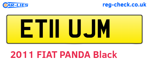 ET11UJM are the vehicle registration plates.