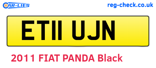 ET11UJN are the vehicle registration plates.