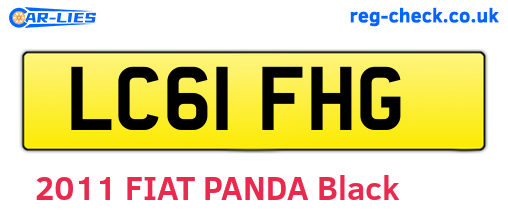 LC61FHG are the vehicle registration plates.