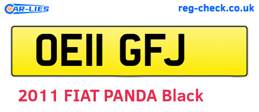 OE11GFJ are the vehicle registration plates.