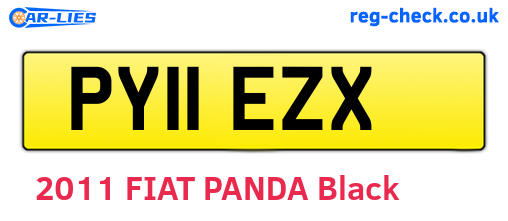 PY11EZX are the vehicle registration plates.