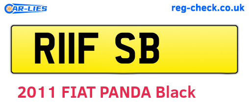 R11FSB are the vehicle registration plates.