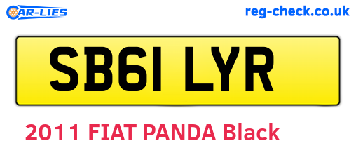 SB61LYR are the vehicle registration plates.