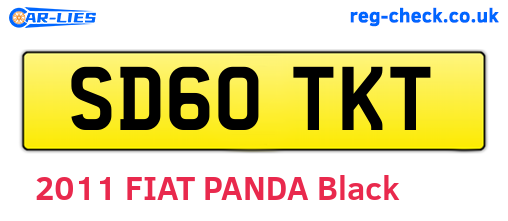 SD60TKT are the vehicle registration plates.