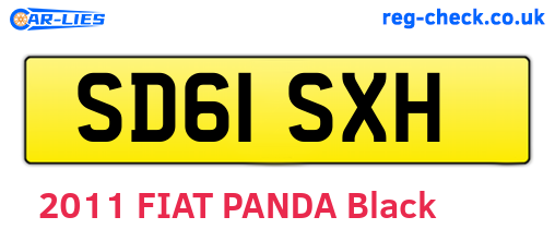 SD61SXH are the vehicle registration plates.