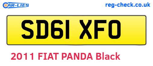 SD61XFO are the vehicle registration plates.