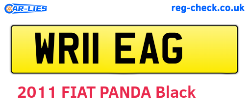 WR11EAG are the vehicle registration plates.