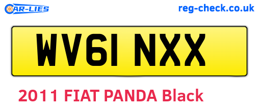 WV61NXX are the vehicle registration plates.