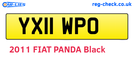 YX11WPO are the vehicle registration plates.