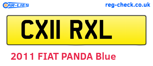 CX11RXL are the vehicle registration plates.