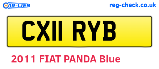 CX11RYB are the vehicle registration plates.