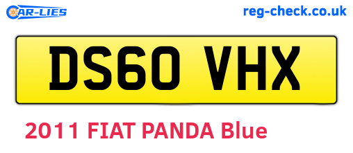 DS60VHX are the vehicle registration plates.