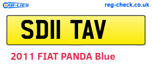 SD11TAV are the vehicle registration plates.