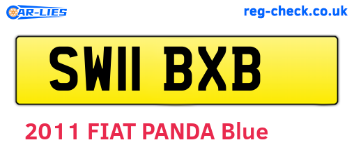 SW11BXB are the vehicle registration plates.