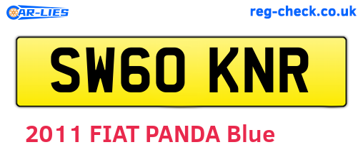 SW60KNR are the vehicle registration plates.