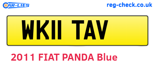 WK11TAV are the vehicle registration plates.