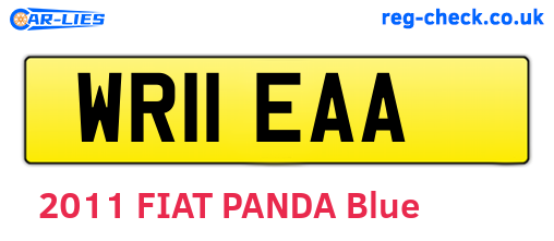 WR11EAA are the vehicle registration plates.