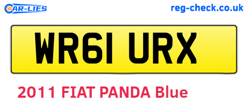 WR61URX are the vehicle registration plates.
