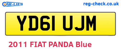 YD61UJM are the vehicle registration plates.