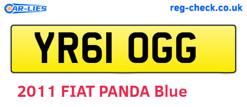 YR61OGG are the vehicle registration plates.