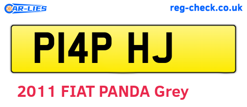 P14PHJ are the vehicle registration plates.