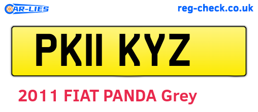 PK11KYZ are the vehicle registration plates.