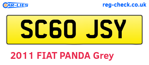 SC60JSY are the vehicle registration plates.