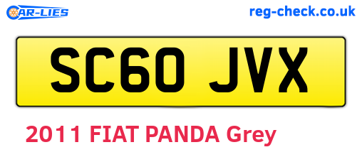 SC60JVX are the vehicle registration plates.
