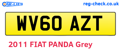 WV60AZT are the vehicle registration plates.